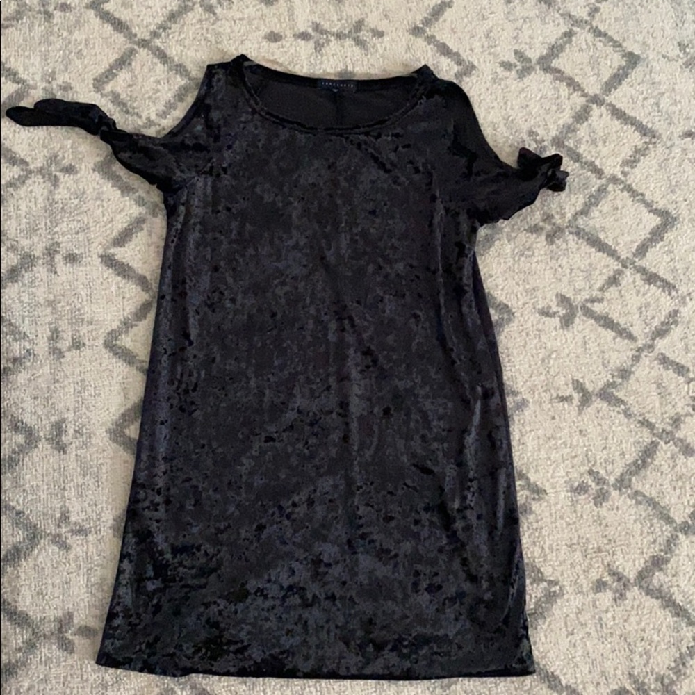 Suede baby doll dress